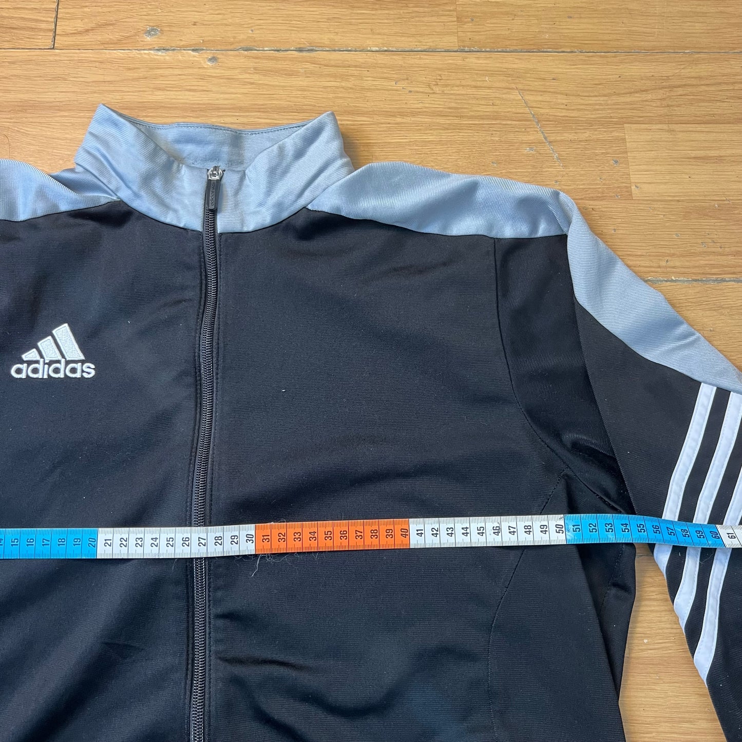 Sweat zippé noir et gris - Adidas - Taille L