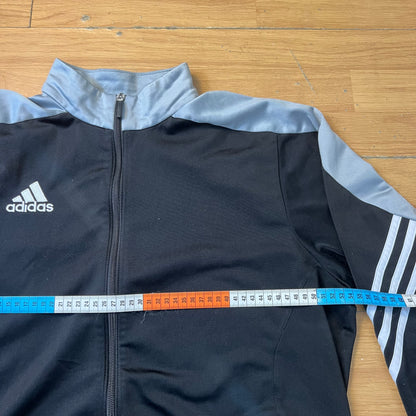 Sweat zippé noir et gris - Adidas - Taille L