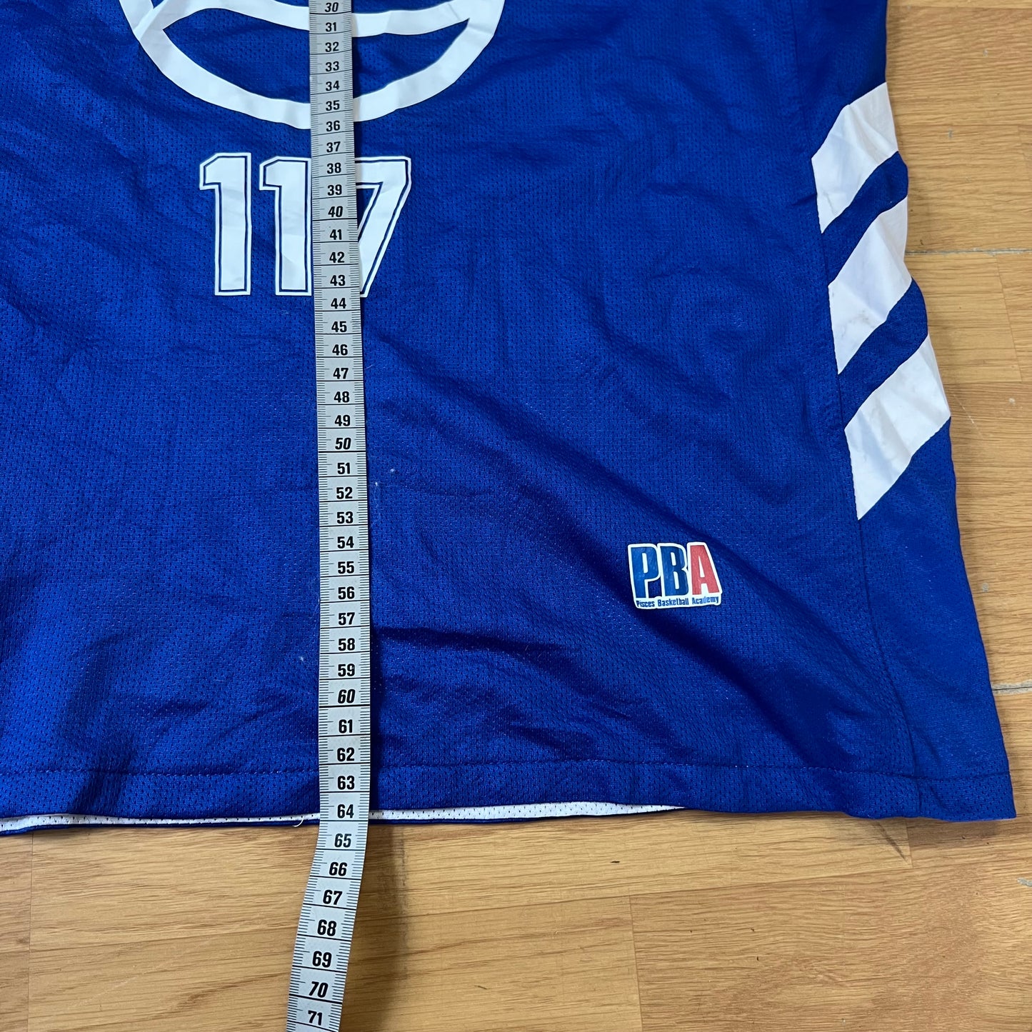 T-shirt basketball bleu et blanc - Pisces - Taille M