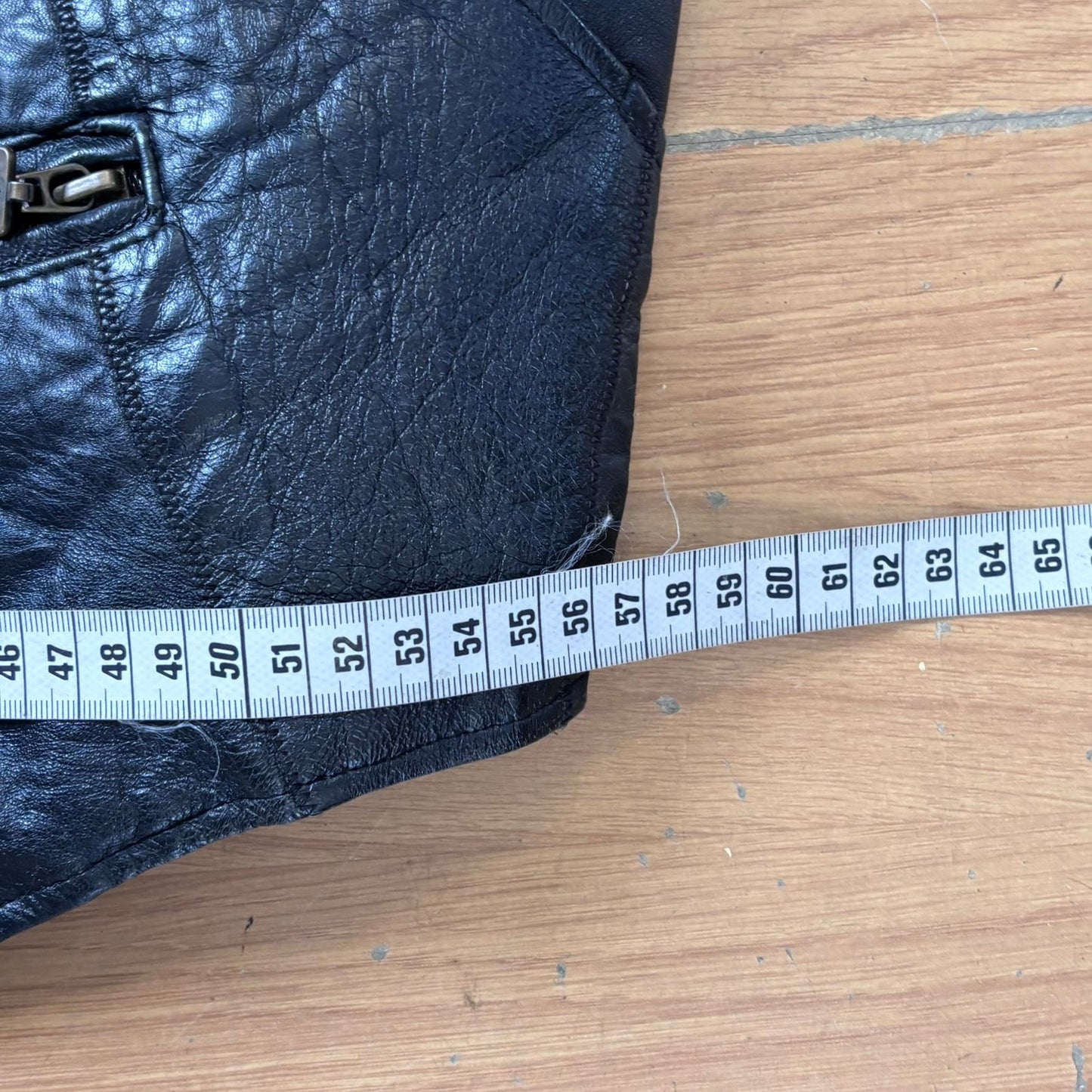 Gilet sans manches en cuir – Taille XL (Echtes Leder)