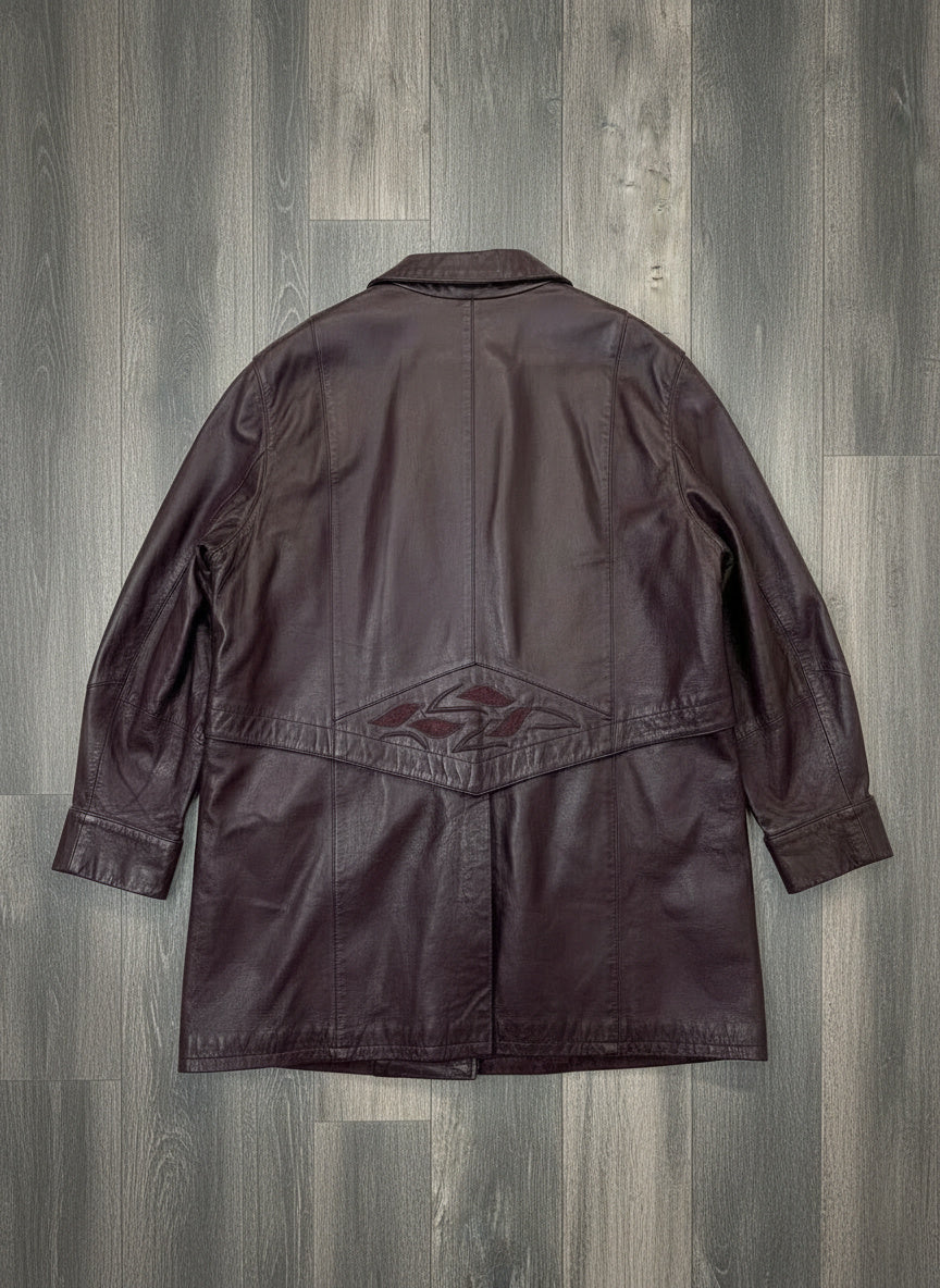 Manteau Long En Cuir - by BÉATRICE