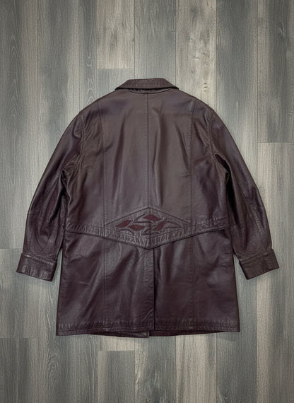 Manteau Long En Cuir - by BÉATRICE