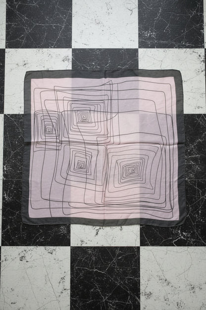 Foulard carré violet motif géométrique – BY SARAH LANG