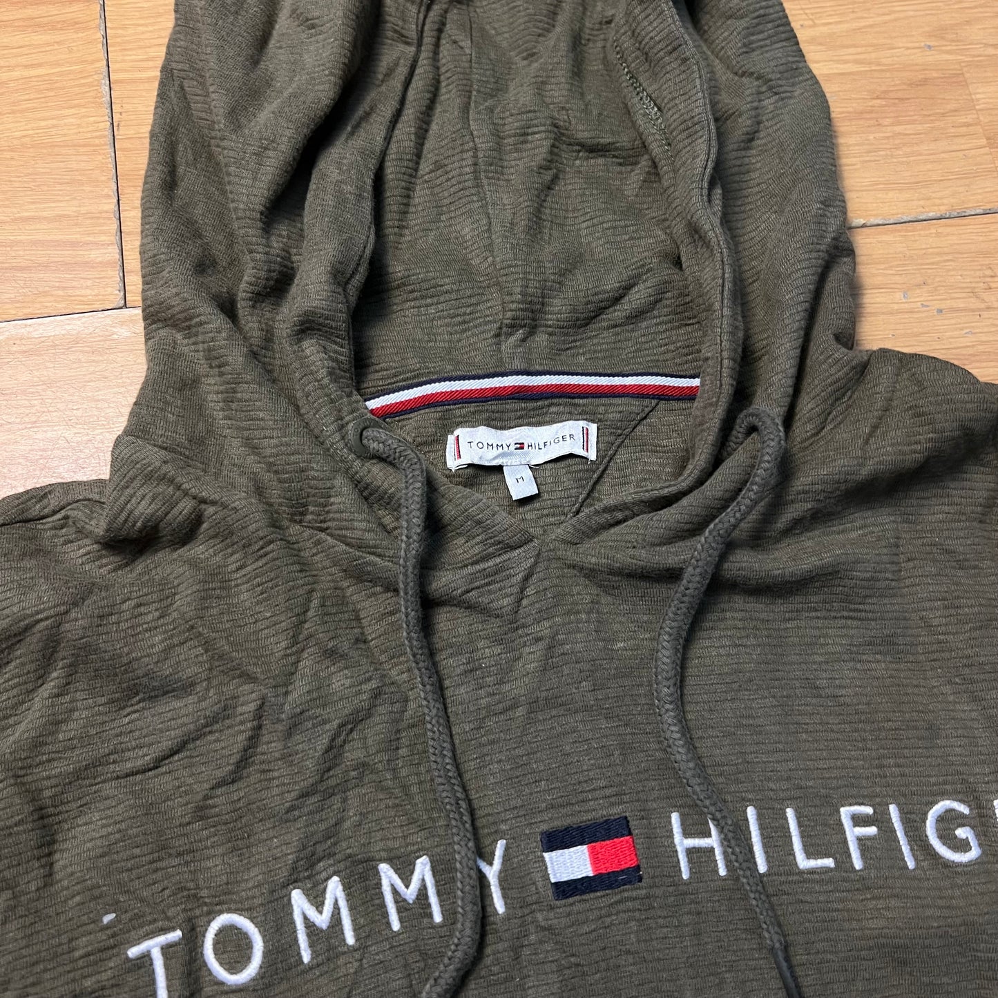 Sweat à capuche vert - Tommy Hilfiger - Taille M