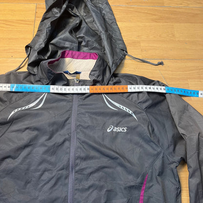 Veste coupe-vent gris et violet - Asics - Taille M
