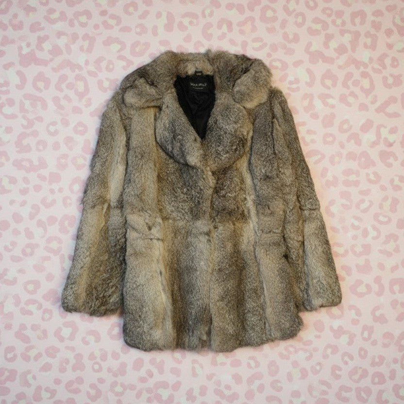 Veste en fourrure grise – BY SARLOTTE