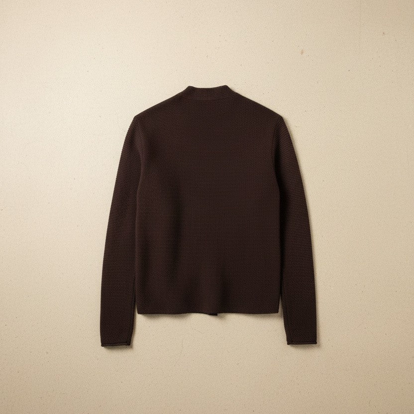 Top brun texturé stretch – BY KER