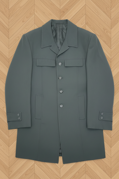 Manteau Mi-Long Vert Foncé - by SS.CARMEN - Taille : L (oversized)