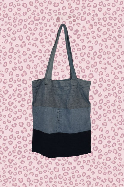 Tote-Bag Denim Tricolore - by SARLOTTE