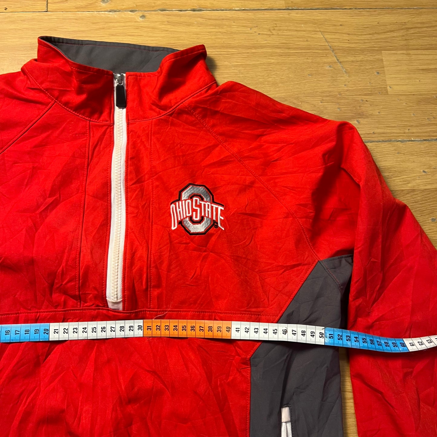 Veste à demi-zip rouge et gris - Taille L