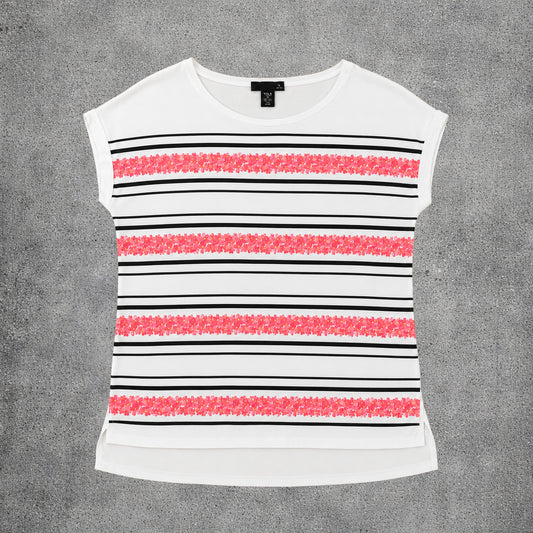 Top blanc motif fleuri - Tommy Hilfiger - Taille XS