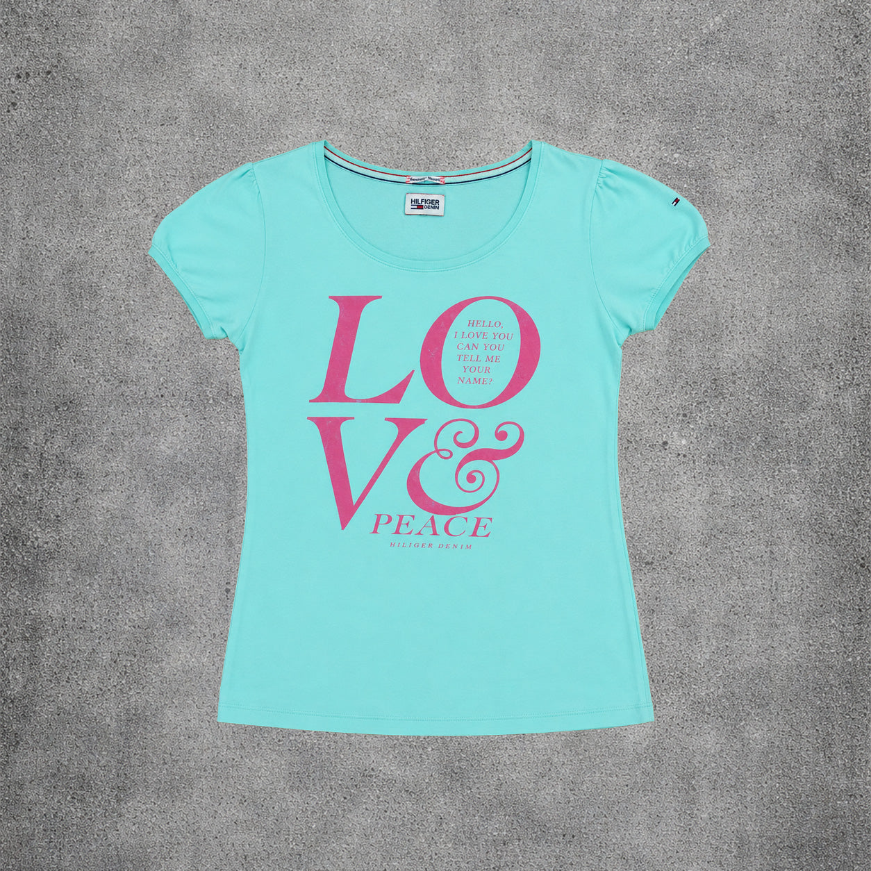 Top turquoise Love - Hilfiger Denim - Taille M