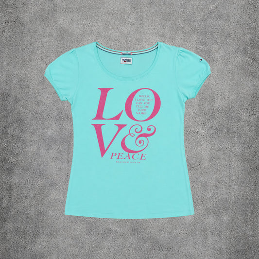 Top turquoise Love - Hilfiger Denim - Taille M