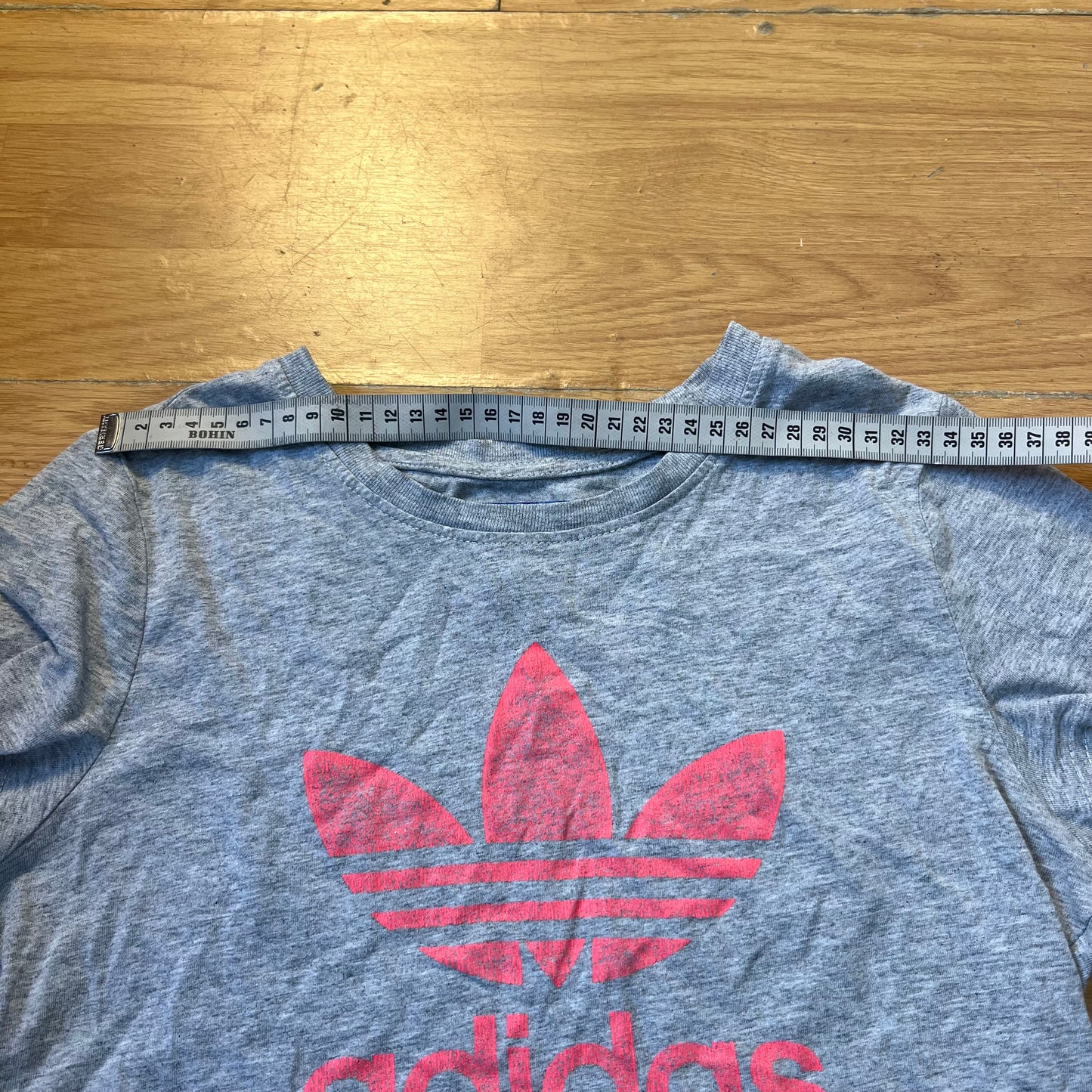 T-shirt femme gris et rose - Adidas - Taille M