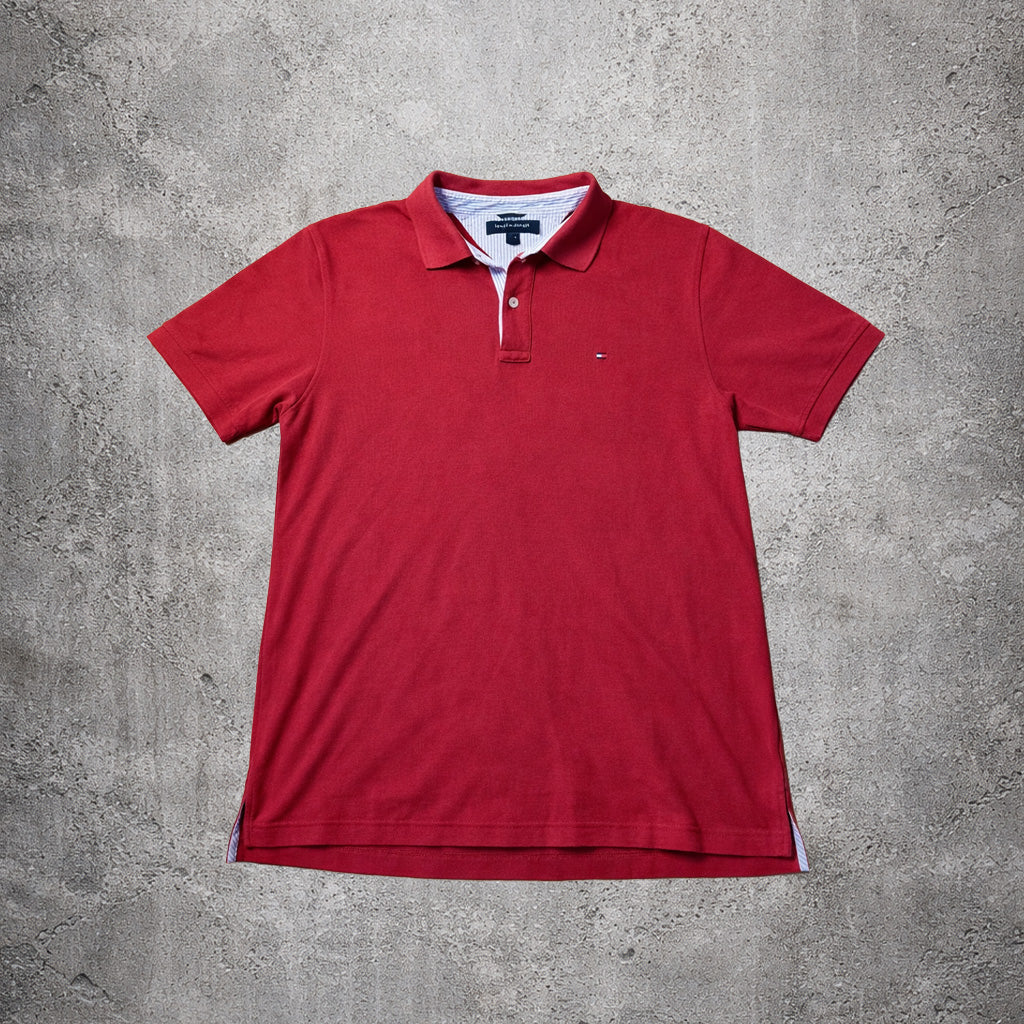 Polo rouge Tommy Hilfiger – Taille – XL