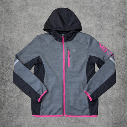 Veste à capuche gris détails rose - Reebok - Taille L