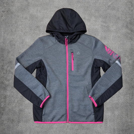 Veste à capuche gris détails rose - Reebok - Taille L