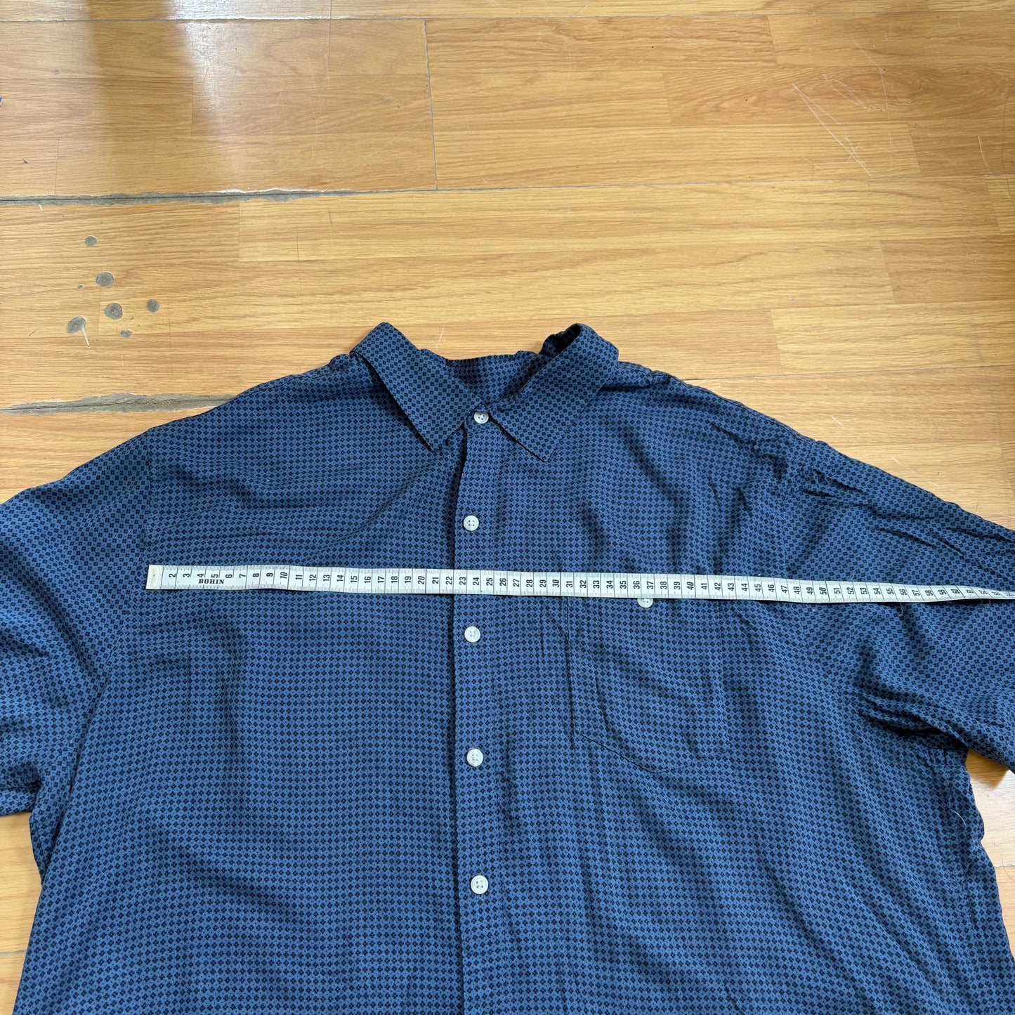Chemise manches courtes bleue à motif - Batik Bay - Taille XL