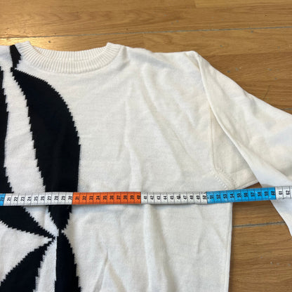 Pull crème et noir - Taille M