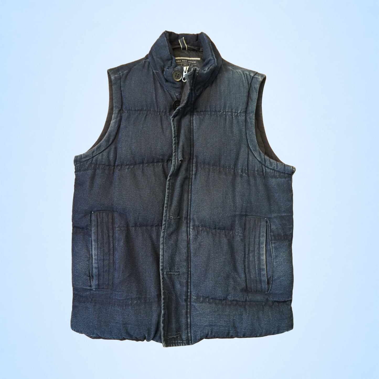 Veste sans manches doudoune en jean Zara By PRMEC