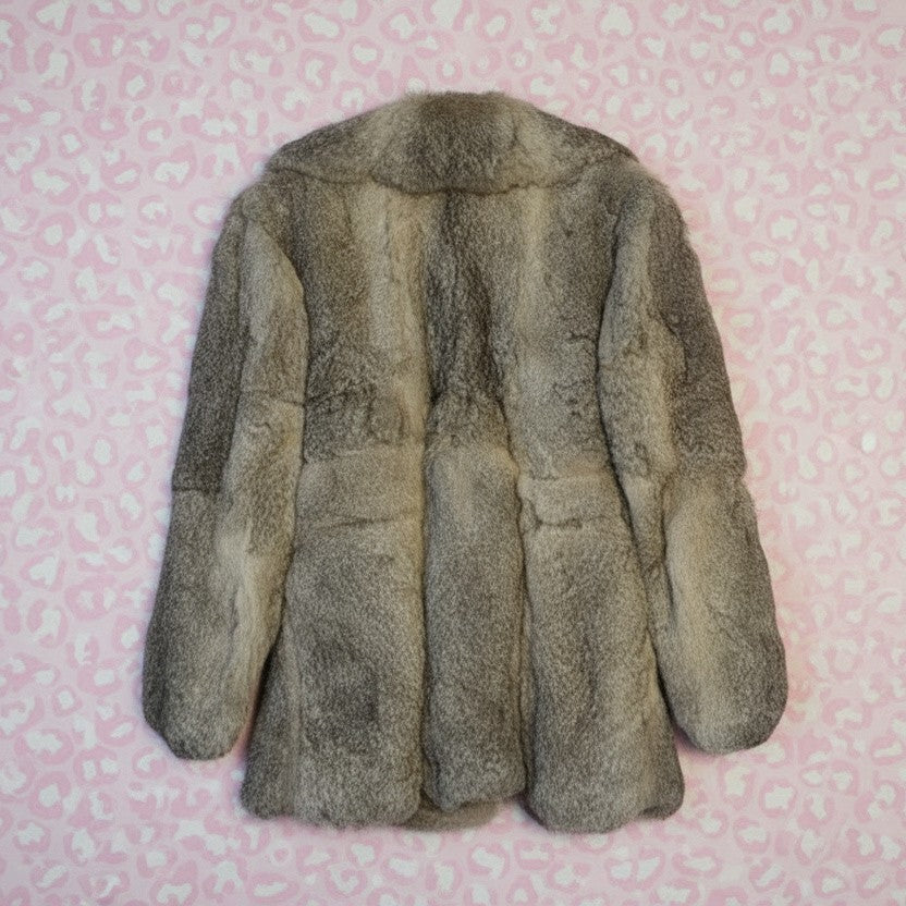 Veste en fourrure grise – BY SARLOTTE