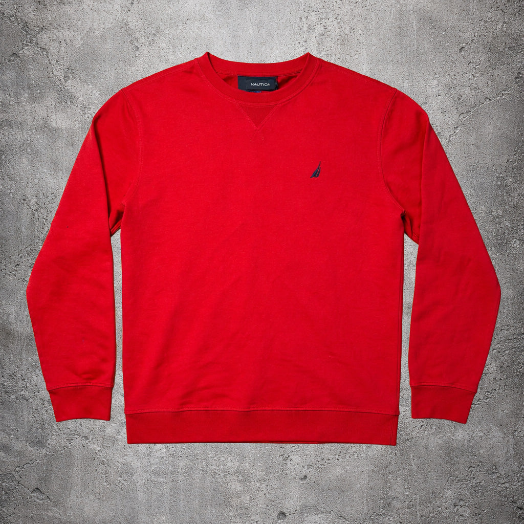 Sweat rouge sans capuche - Nautica - Taille L