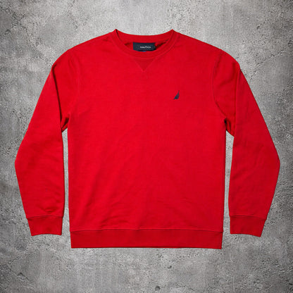 Sweat rouge sans capuche - Nautica - Taille L