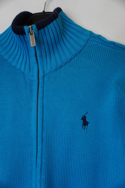 Polo Ralph Lauren Zip-Up Bleu - by SARLOTTE - Taille : L