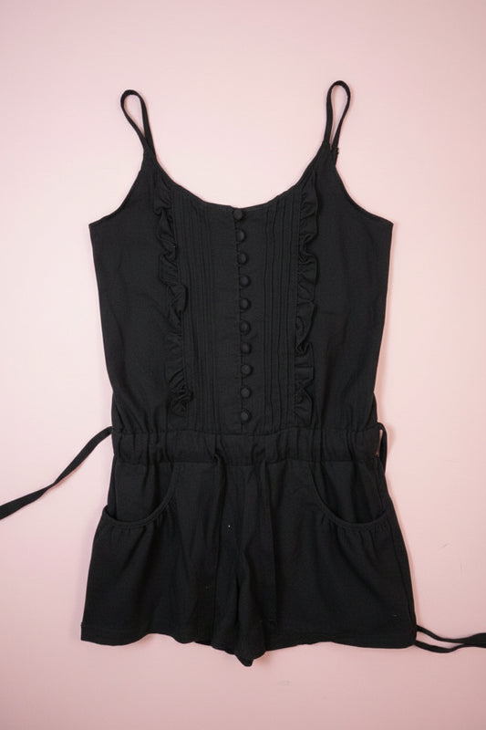 Combinaison noire ceinturée – by Zainab