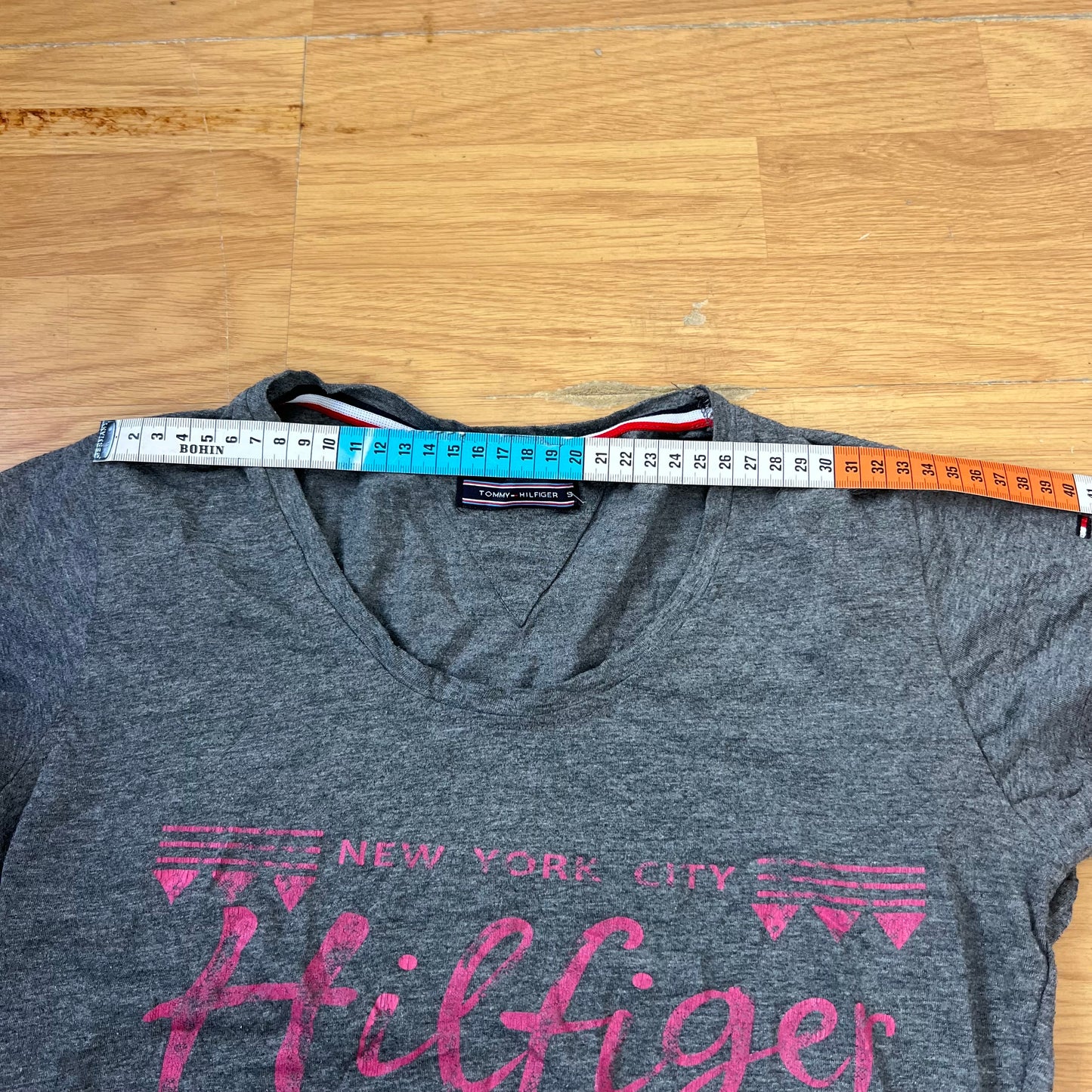 T-shirt gris - Tommy Hilfiger (femme) - Taille S