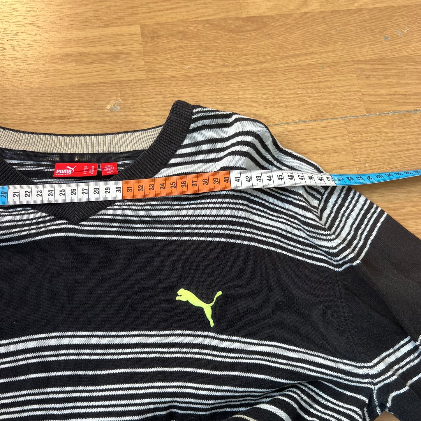 Pull col V noir et blanc - Puma - Taille M