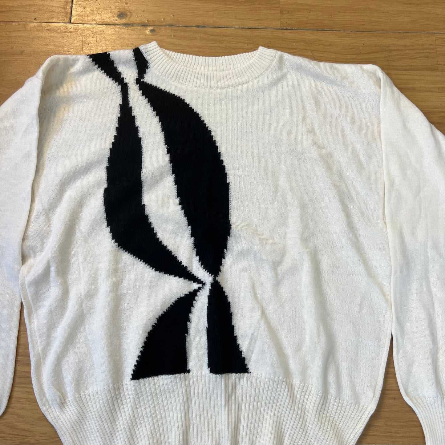 Pull crème et noir - Taille M