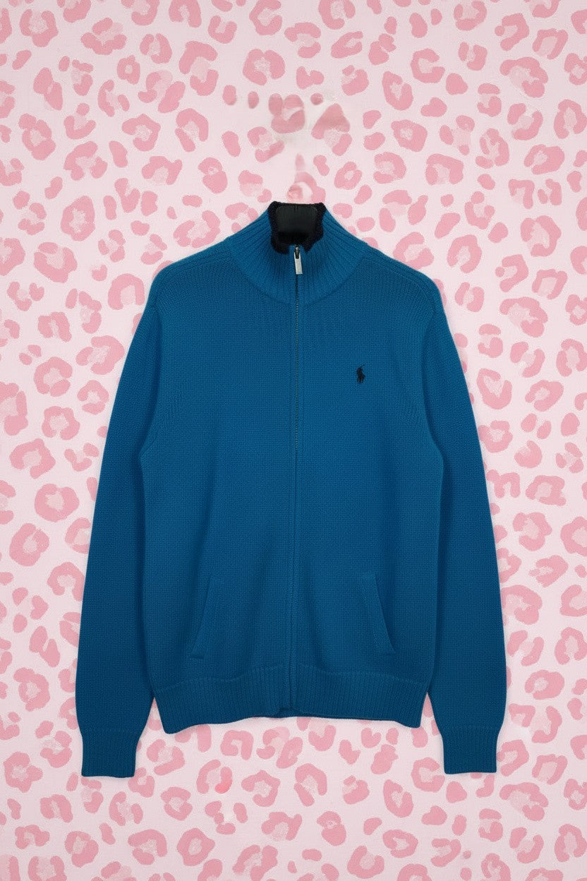 Polo Ralph Lauren Zip-Up Bleu - by SARLOTTE - Taille : L