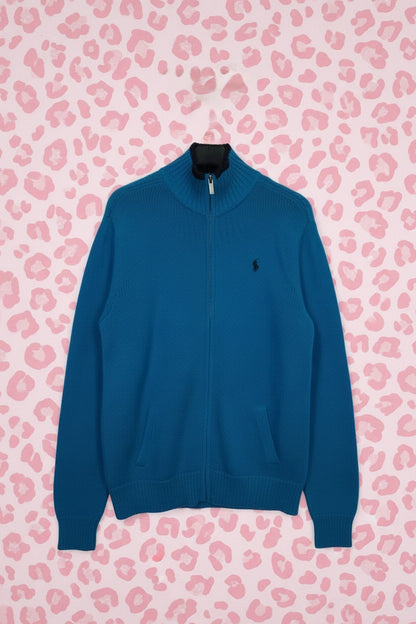 Polo Ralph Lauren Zip-Up Bleu - by SARLOTTE - Taille : L