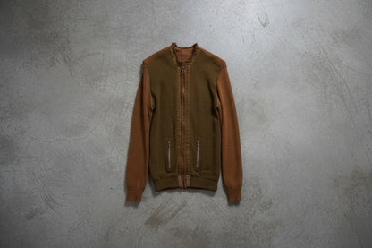 Sweat-shirt marron avec zip – taille L