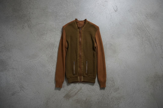 Sweat-shirt marron avec zip – taille L