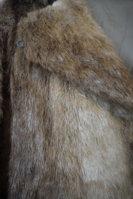 Manteau Long en Fourrure Véritable - by KER - Taille : XS/S