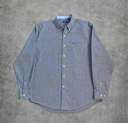 Chemise à carreaux bleu et blanc - IZOD - Taille L