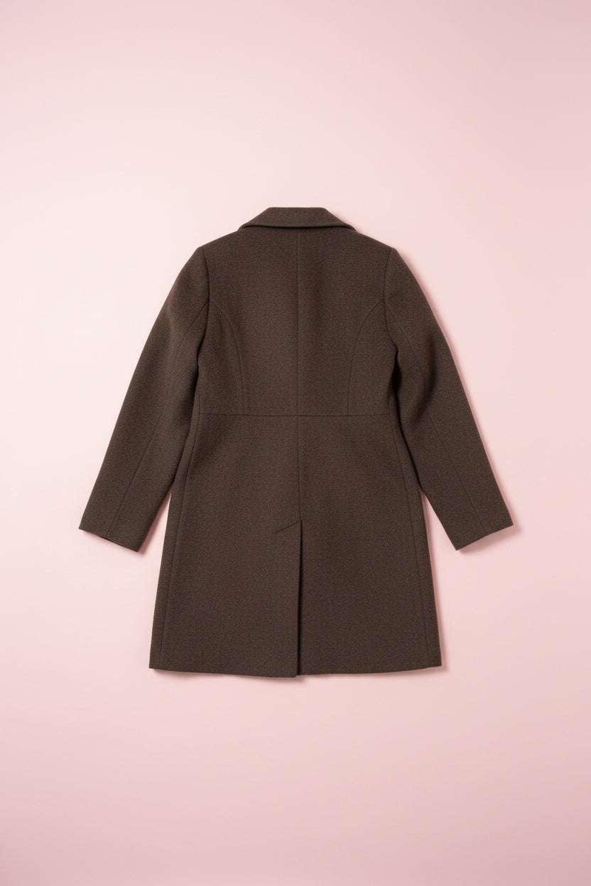 Veste en laine marron foncé – BY ZAINAB