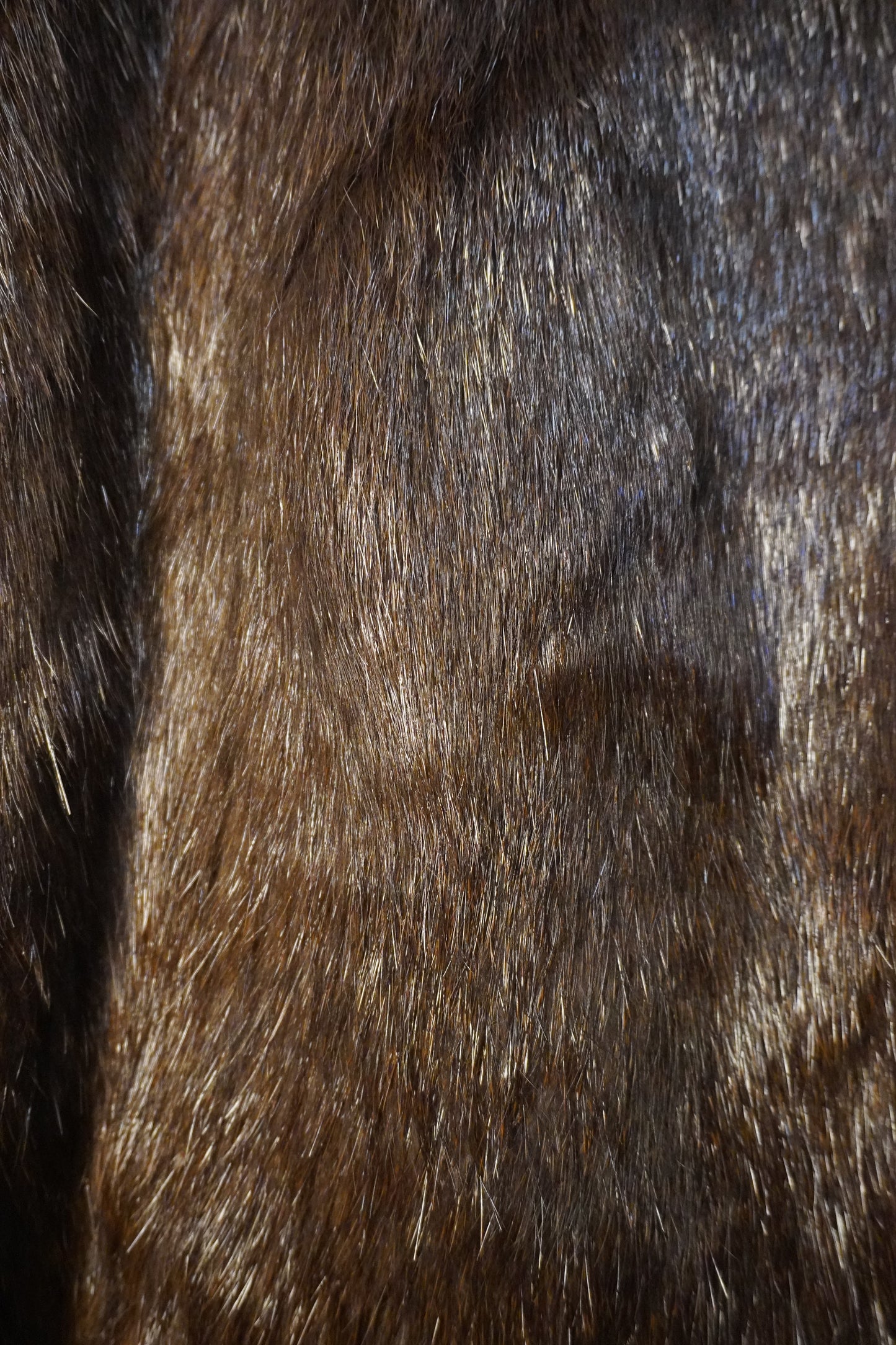 Manteau en fourrure brun foncé aux finitions discrètes – BY SARAH