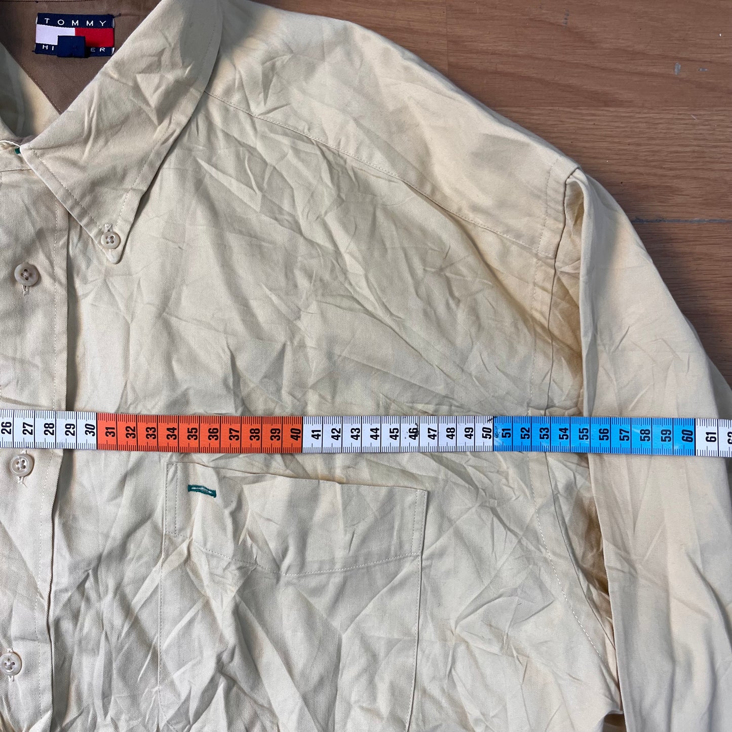 Chemise jaune pastel Tommy Hilfiger – Taille – XL