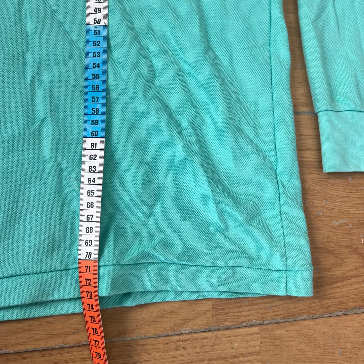 Polo manches longues turquoise - Taille L by SARLOTTE