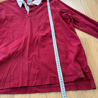 Polo manches longue rouge - Taille L