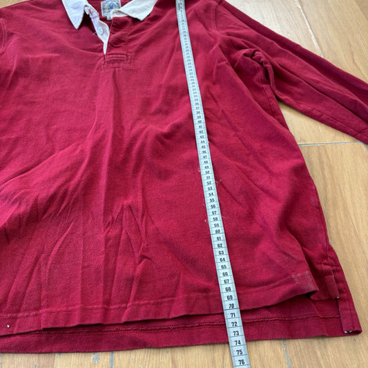 Polo manches longue rouge - Taille L
