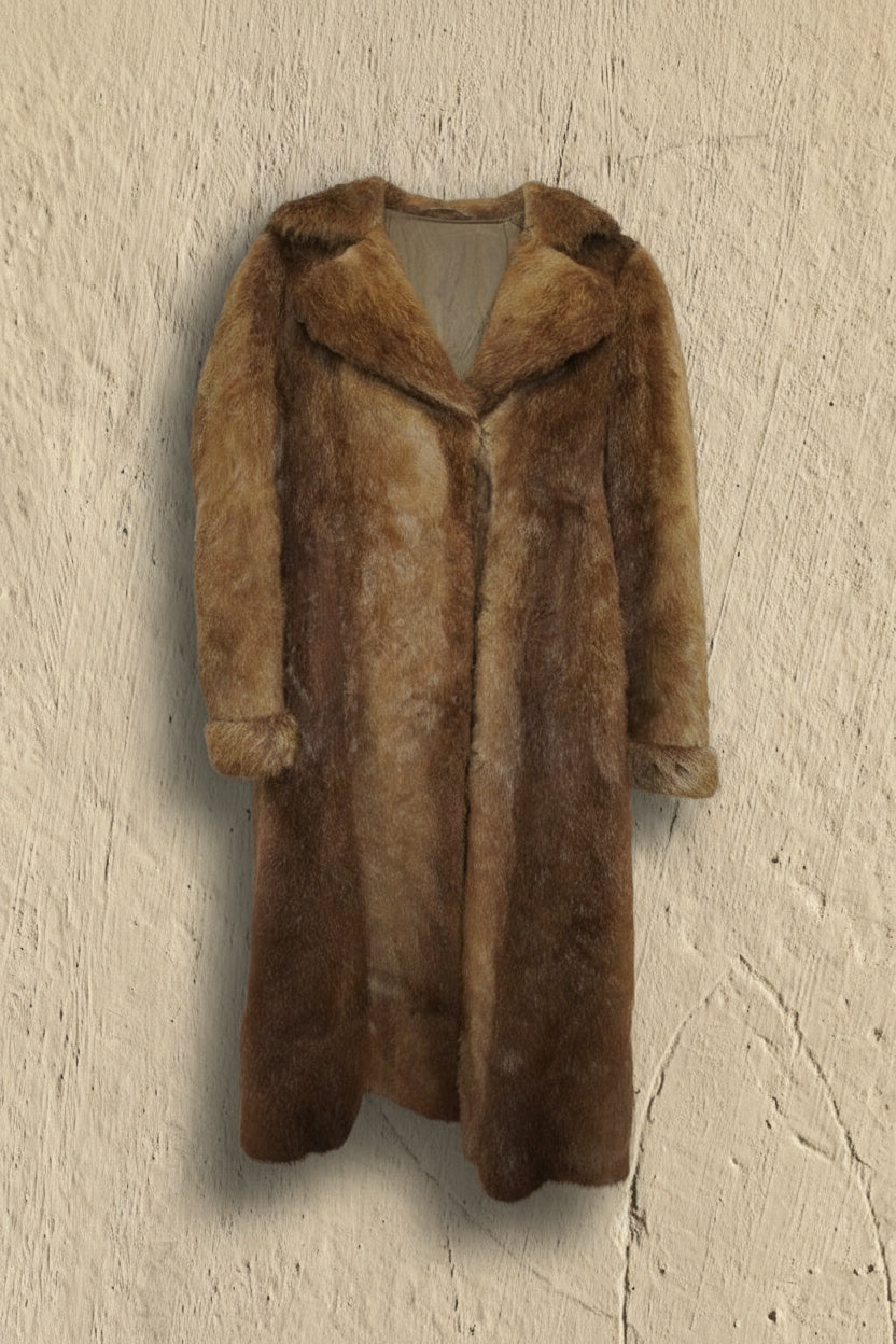 Manteau Long en Fourrure Véritable - by KER - Taille : XS/S