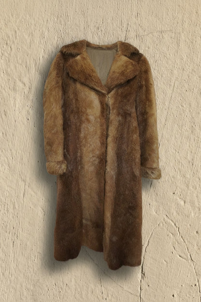 Manteau Long en Fourrure Véritable - by KER - Taille : XS/S
