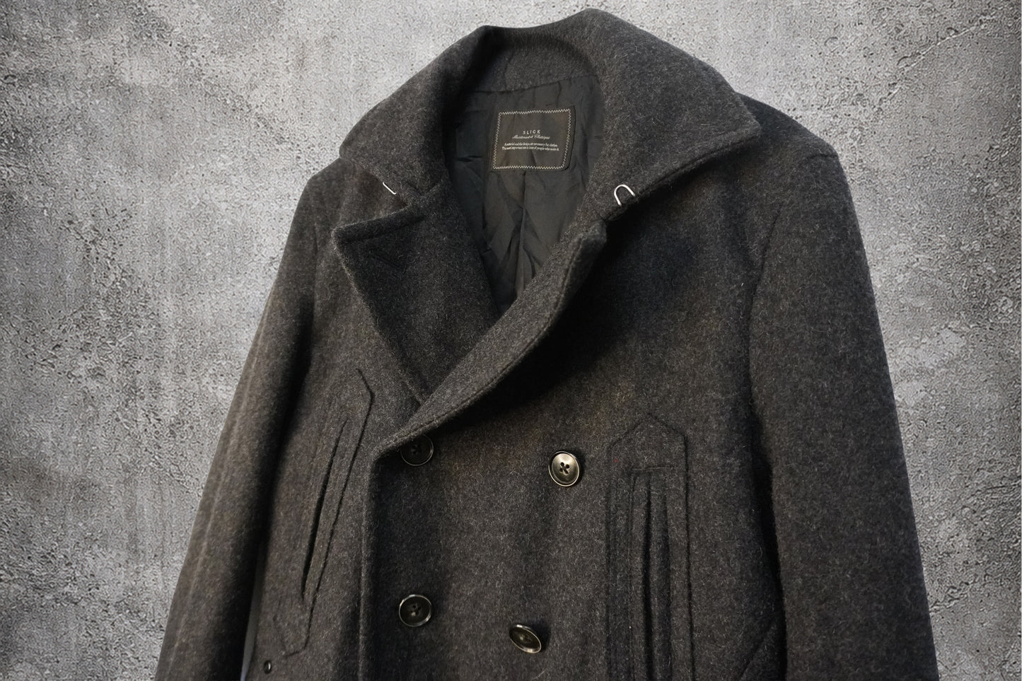 Veste laine gris foncé Slick – Taille – M