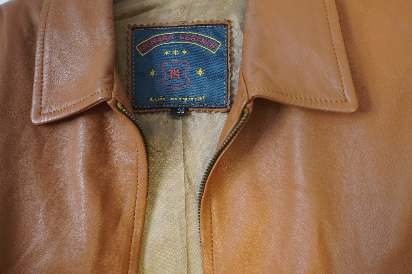 Veste en cuir marron foncé – BY SARLOTTE