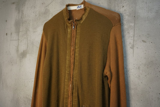 Sweat-shirt marron avec zip – taille L