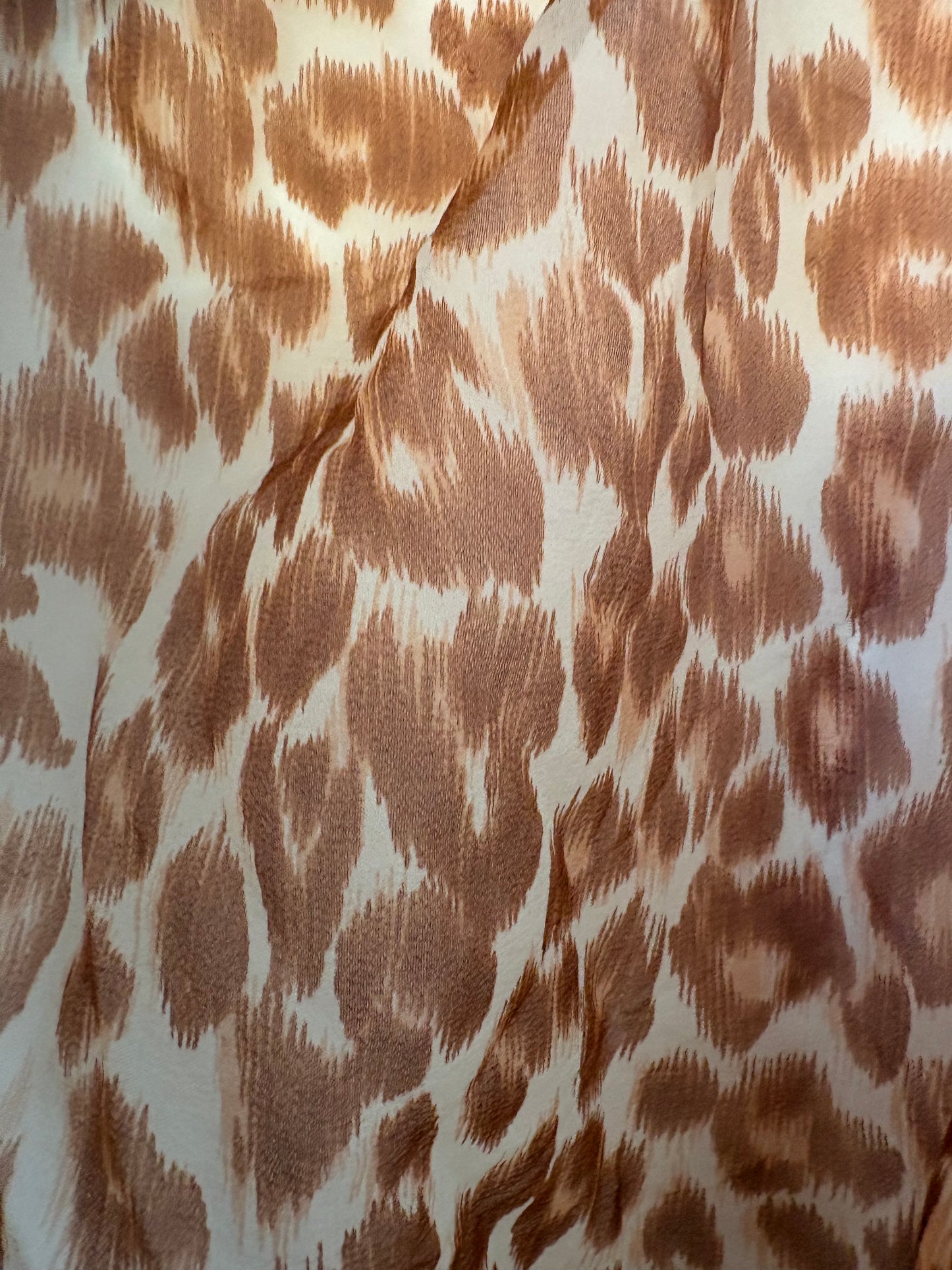 Foulard orange motif léopard – By Iasmine